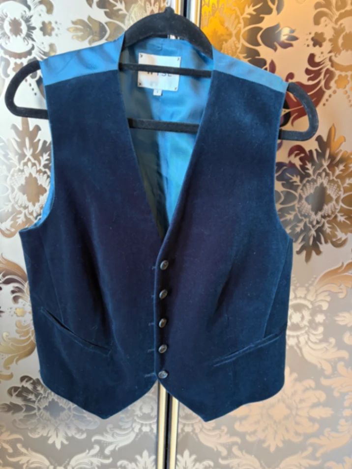 Juniper Velvet Waistcoat - Deep Midnight
