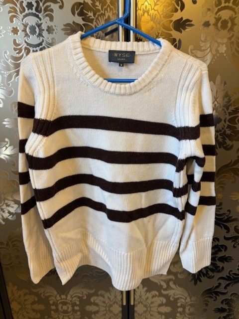 Nola Merino Jumper - Ivory/Chocolate