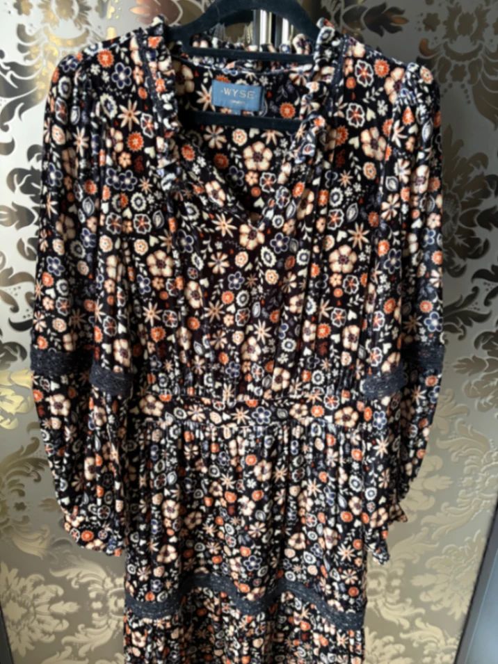 Honey Silk Velvet Dress - Multi
