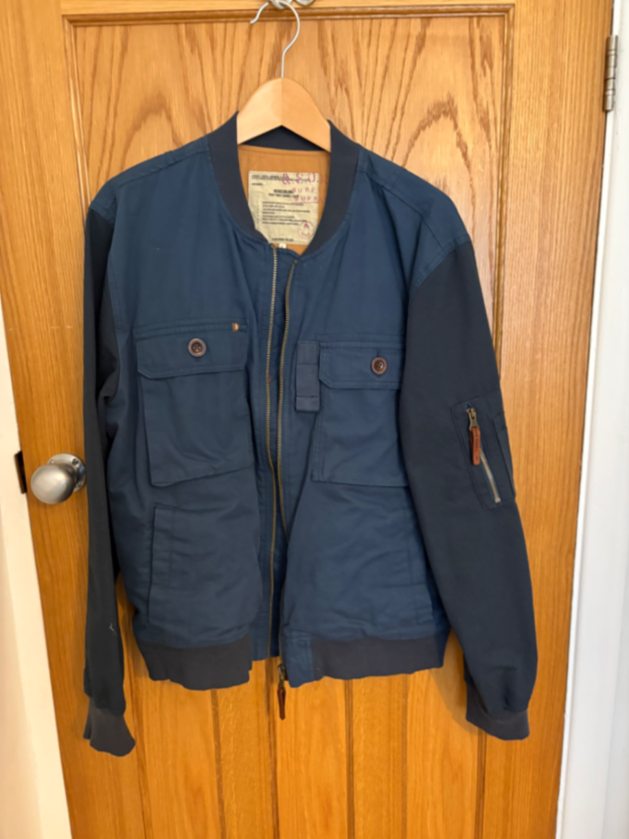 &SONS Harris Bomber Jacket Navy