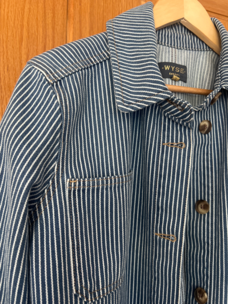 Ada Denim jacket blue/ivory  stripe 