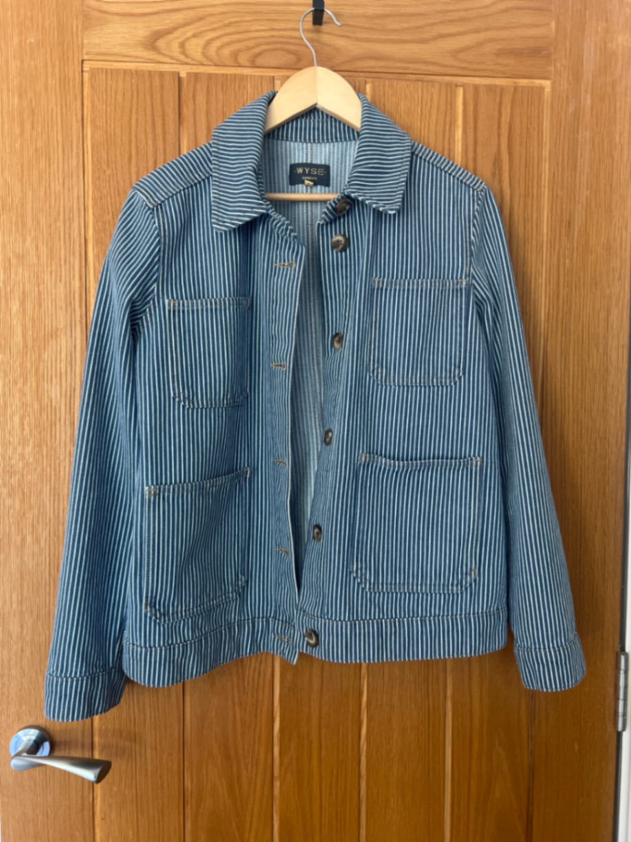 Ada Denim jacket blue/ivory  stripe 