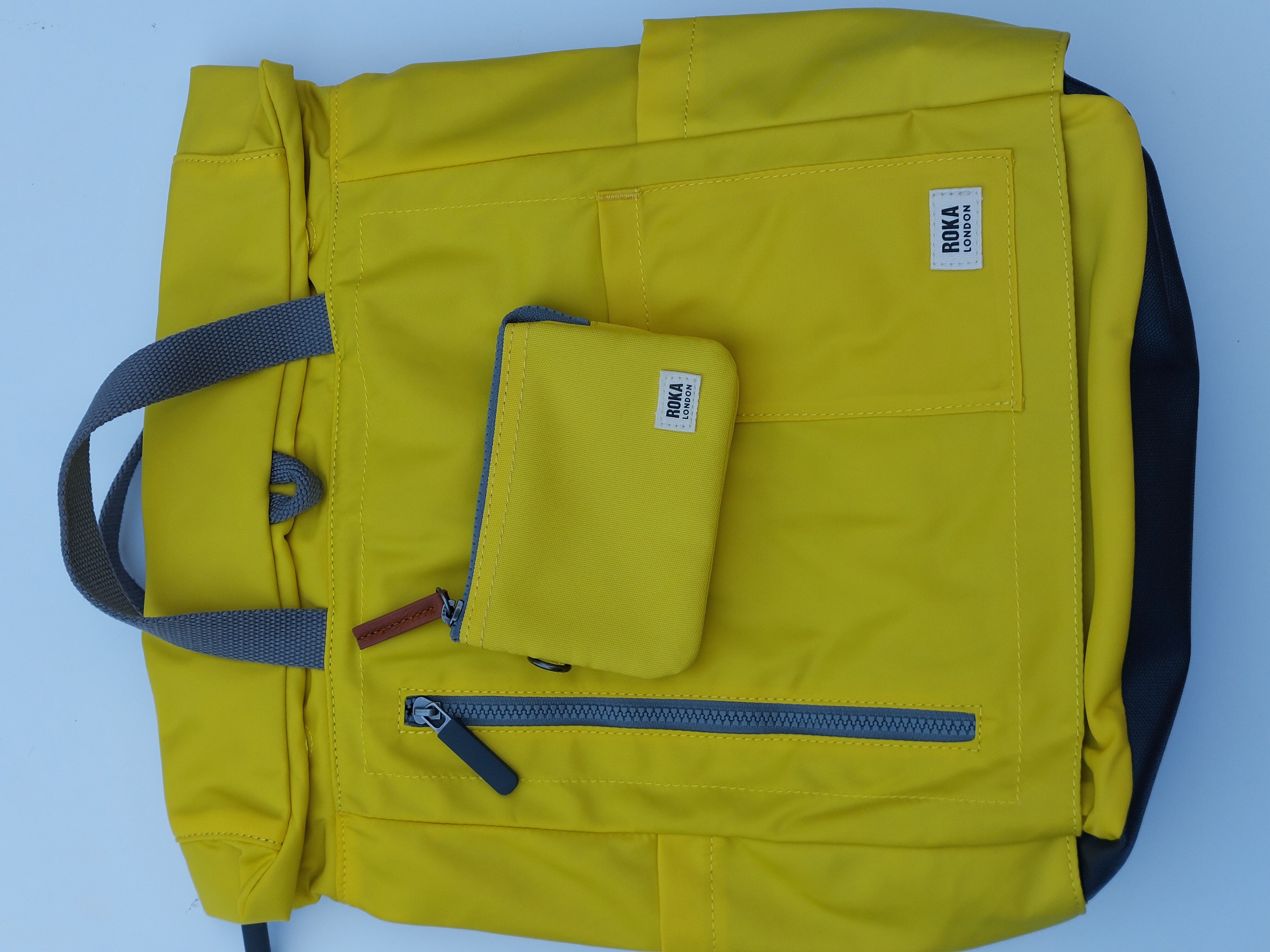 Yellow camden p backpack and carnaby purse