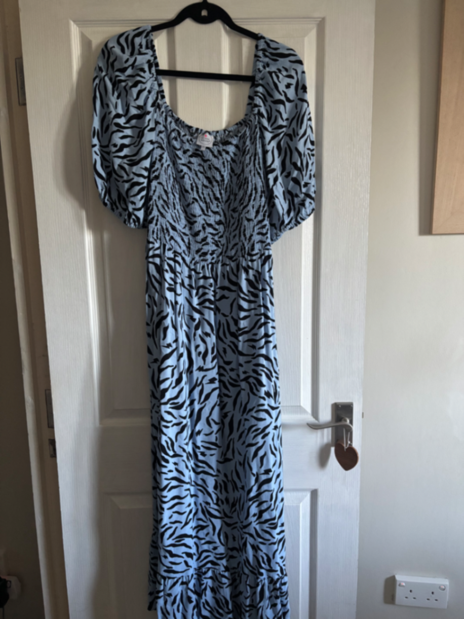 Blue and Black Summer Dress 