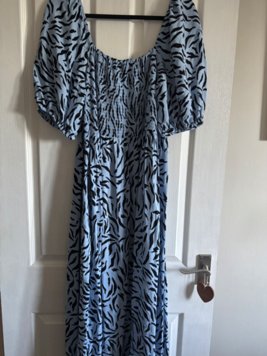 Blue and Black Summer Dress 