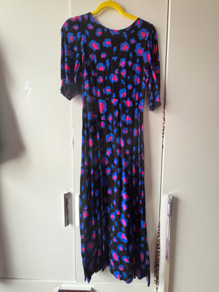 leopard midi dress
