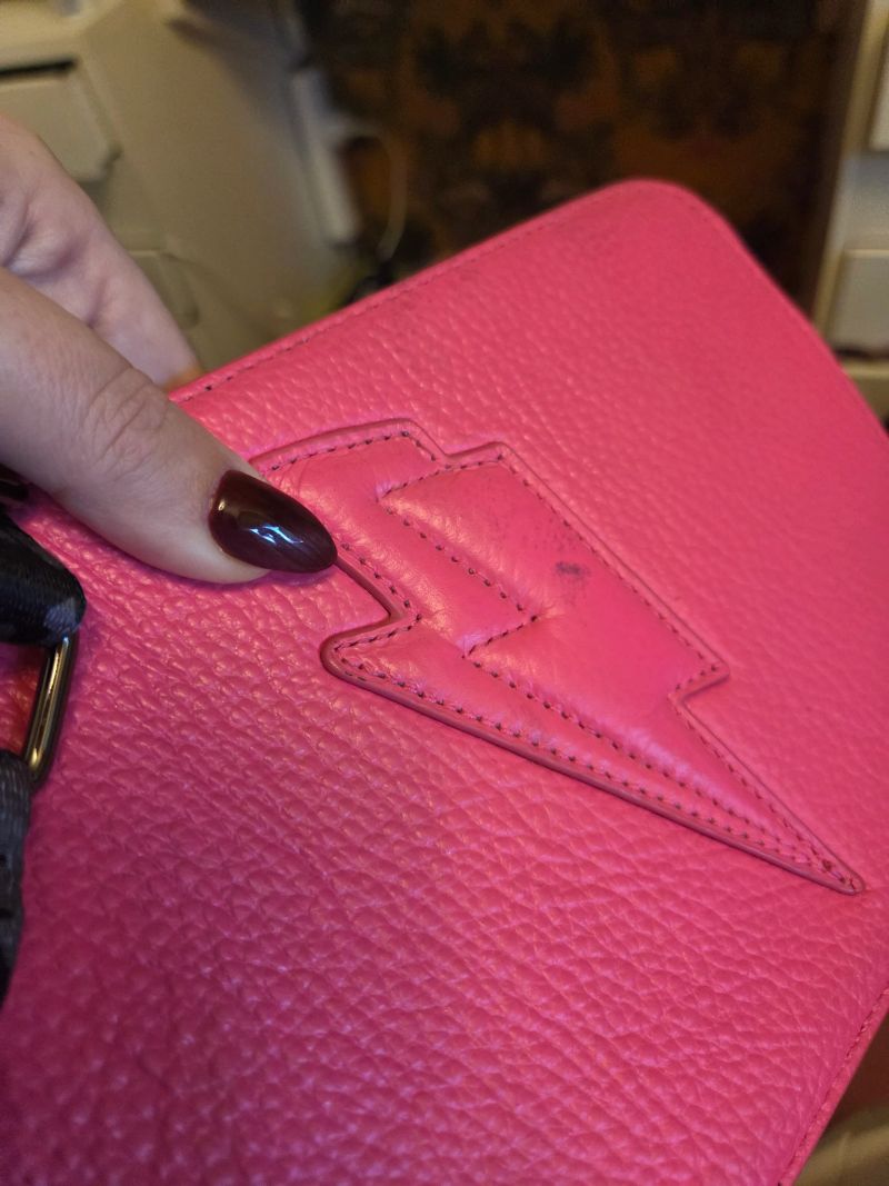 Pink Leather Cross Body Bag