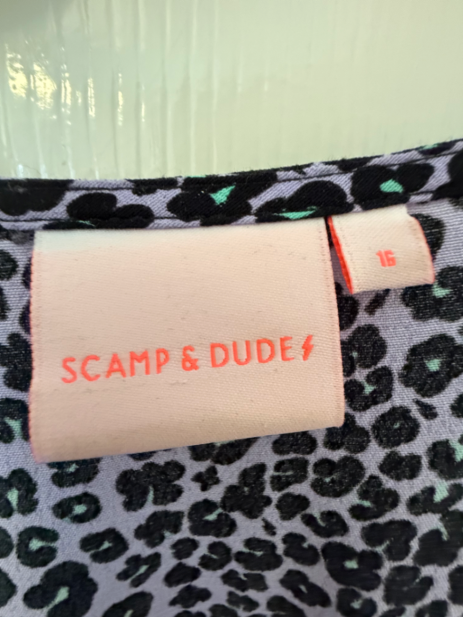 Lilac and pink ray tea dress