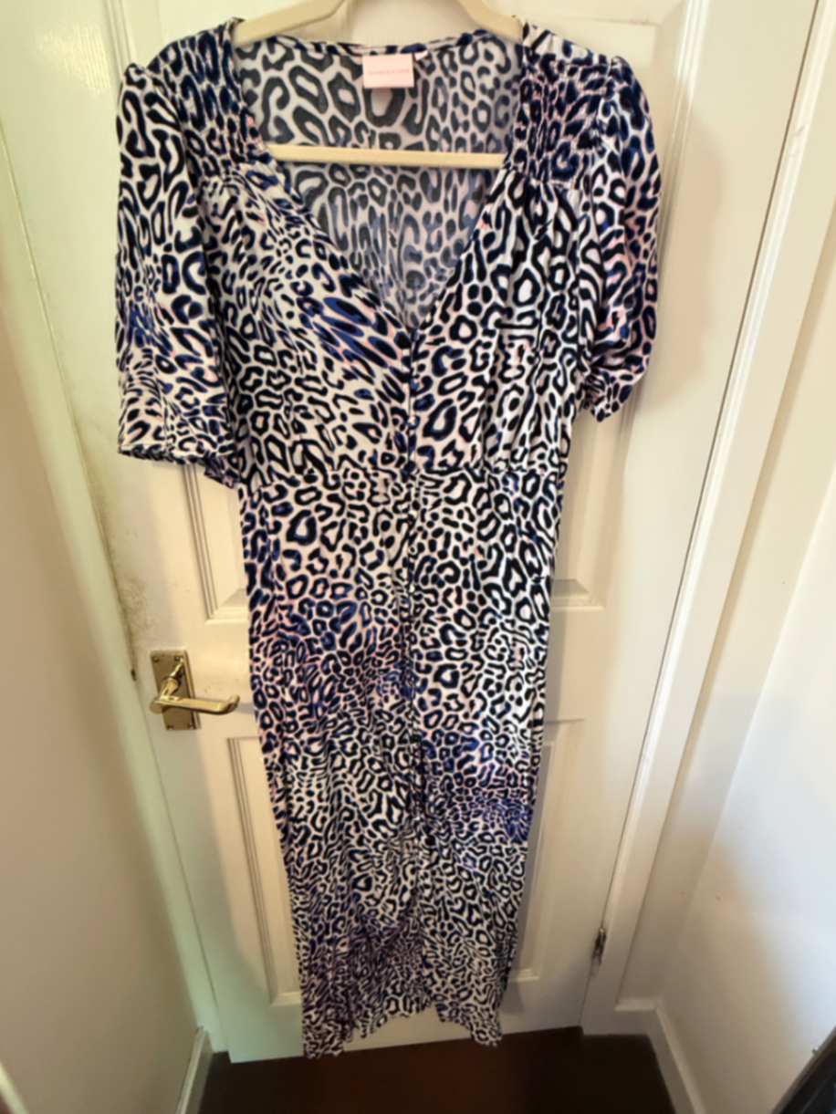 Lilac and pink ray tea dress