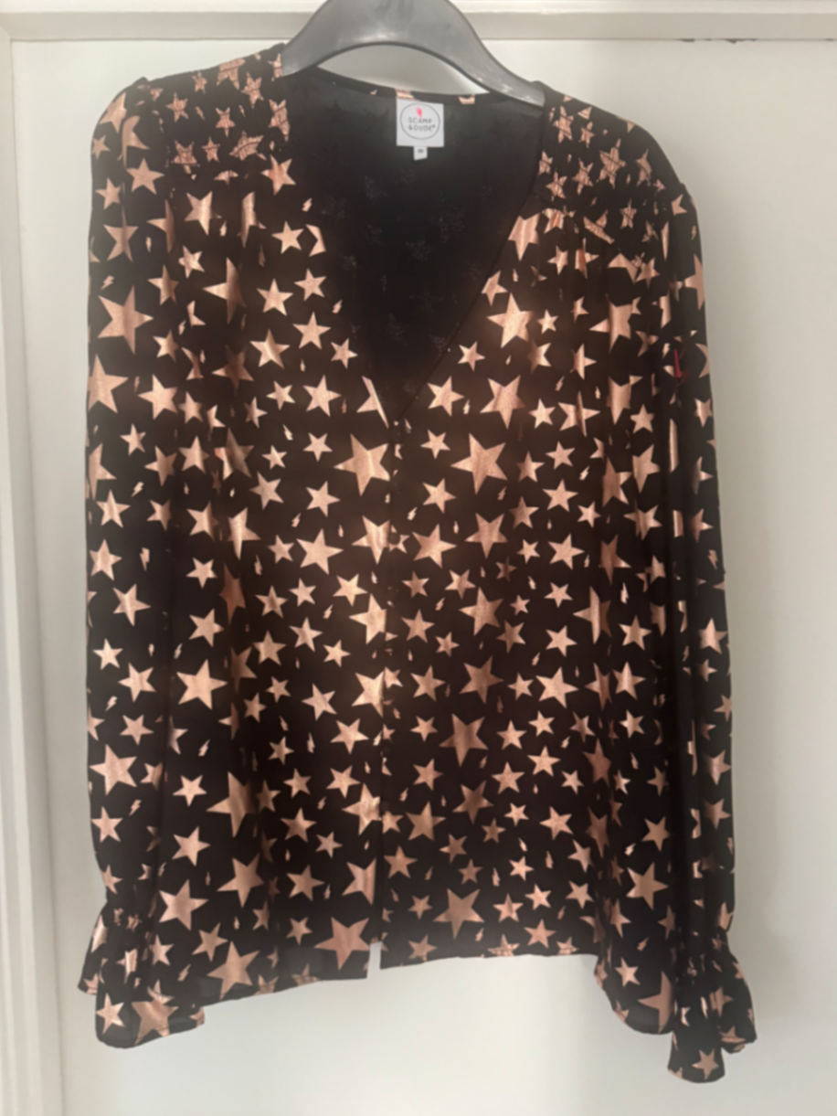 Black and gold blouse 