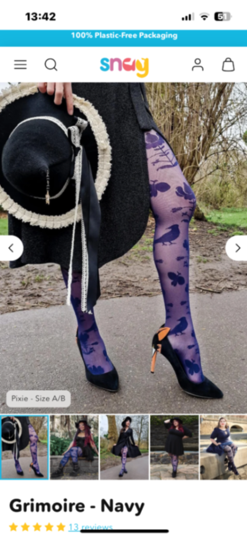 Grimorie - Navy Fishnet