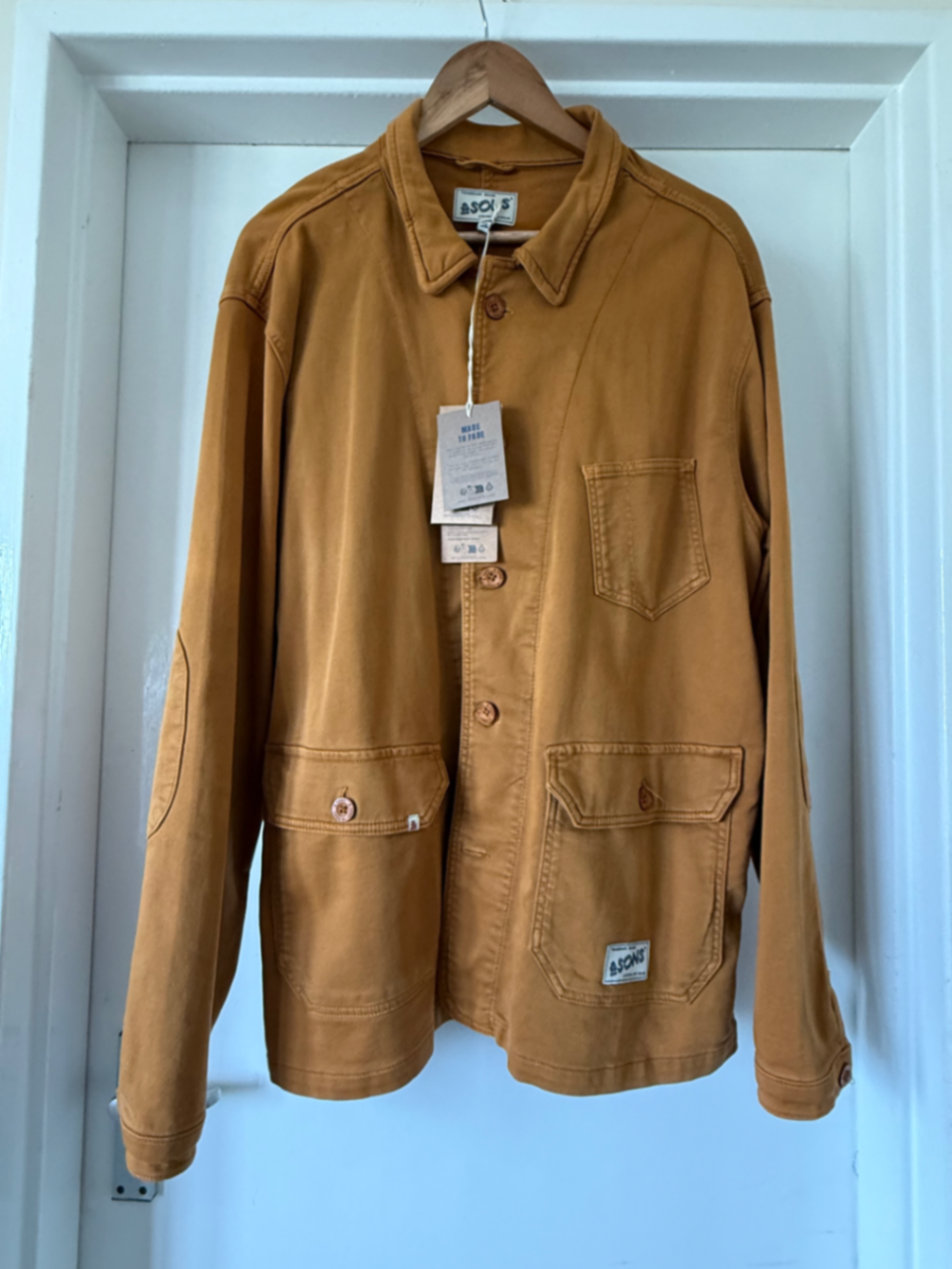 &SONS Work Jacket Tan Canvas XL
