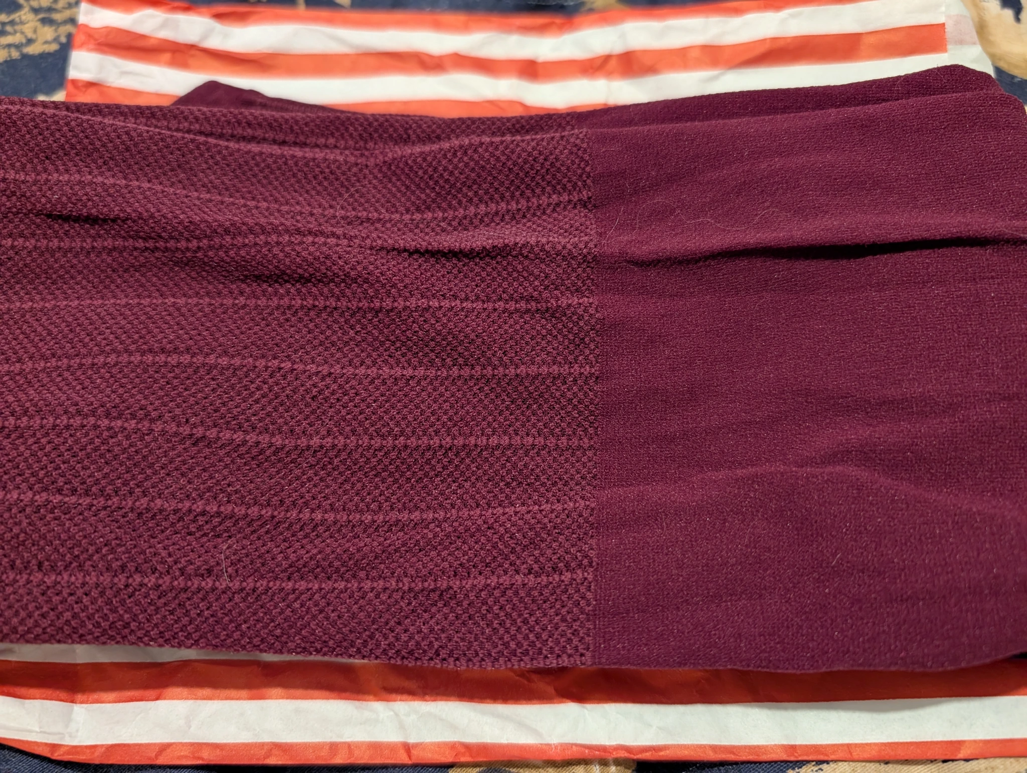 Ribbed tights maroon/burgundy