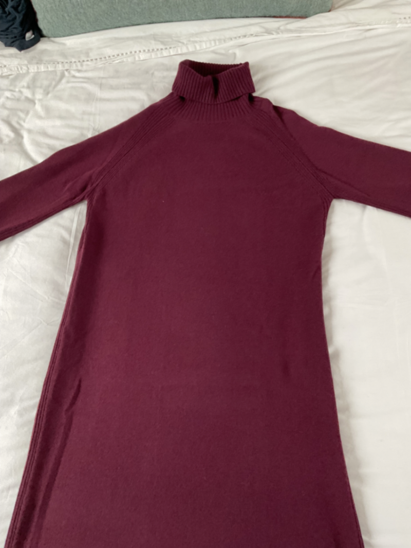 Romy knitted jumper dress Aubergine 