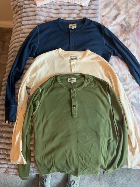 X3 Henley shirts