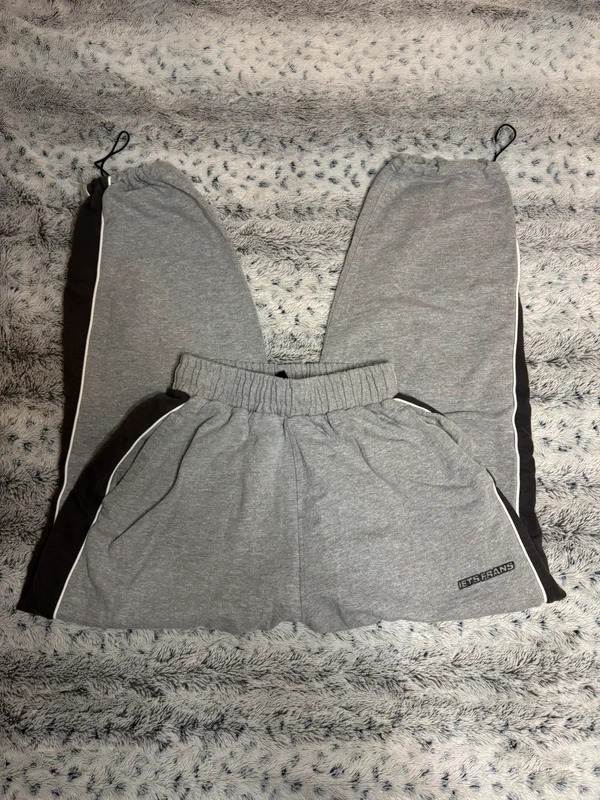 iets frans... Grey Panelled Harri Baggy Joggers