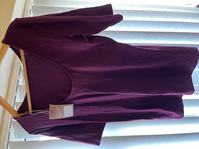 Luxe Ballet Back Top - size 12 (Mulberry)