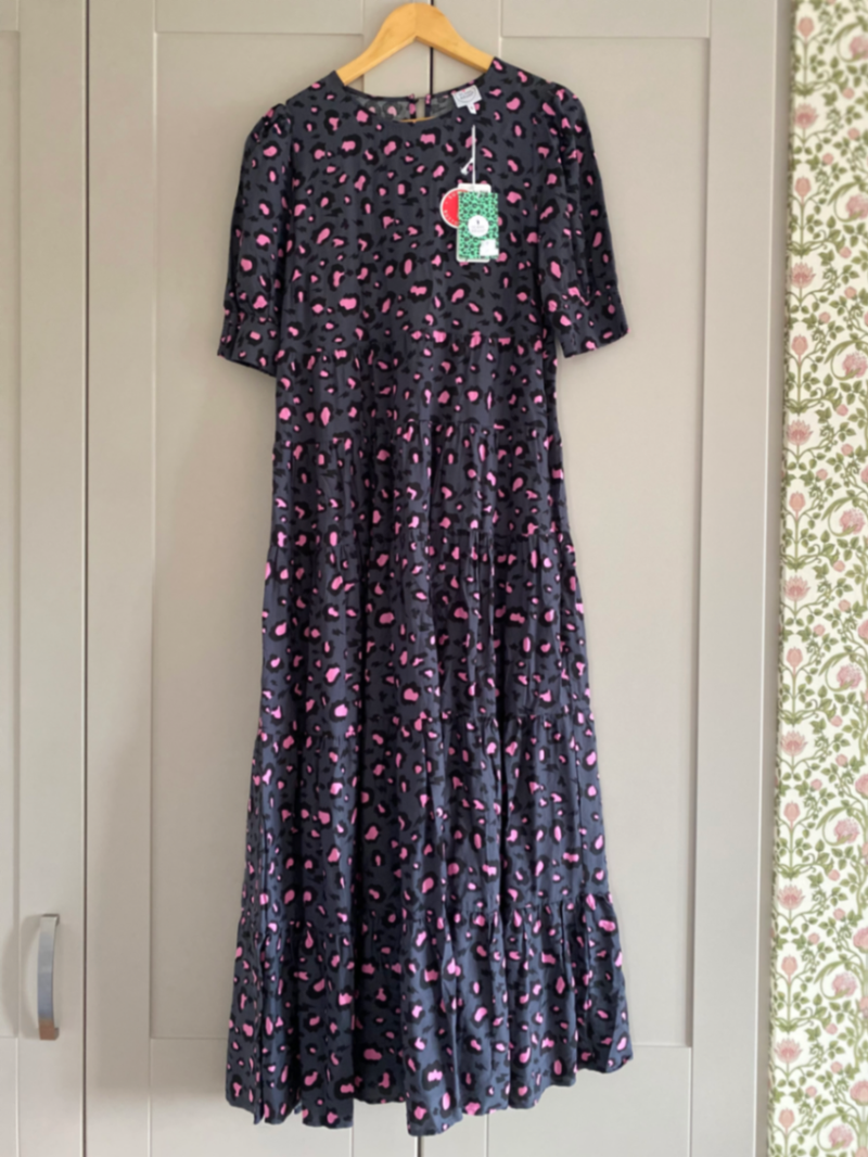 Grey with Pink Snow Leopard Maxi