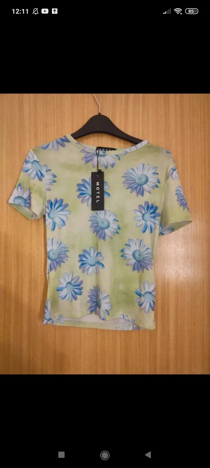 TIKA TOP NEON BRUSHSTROKE FLORAL