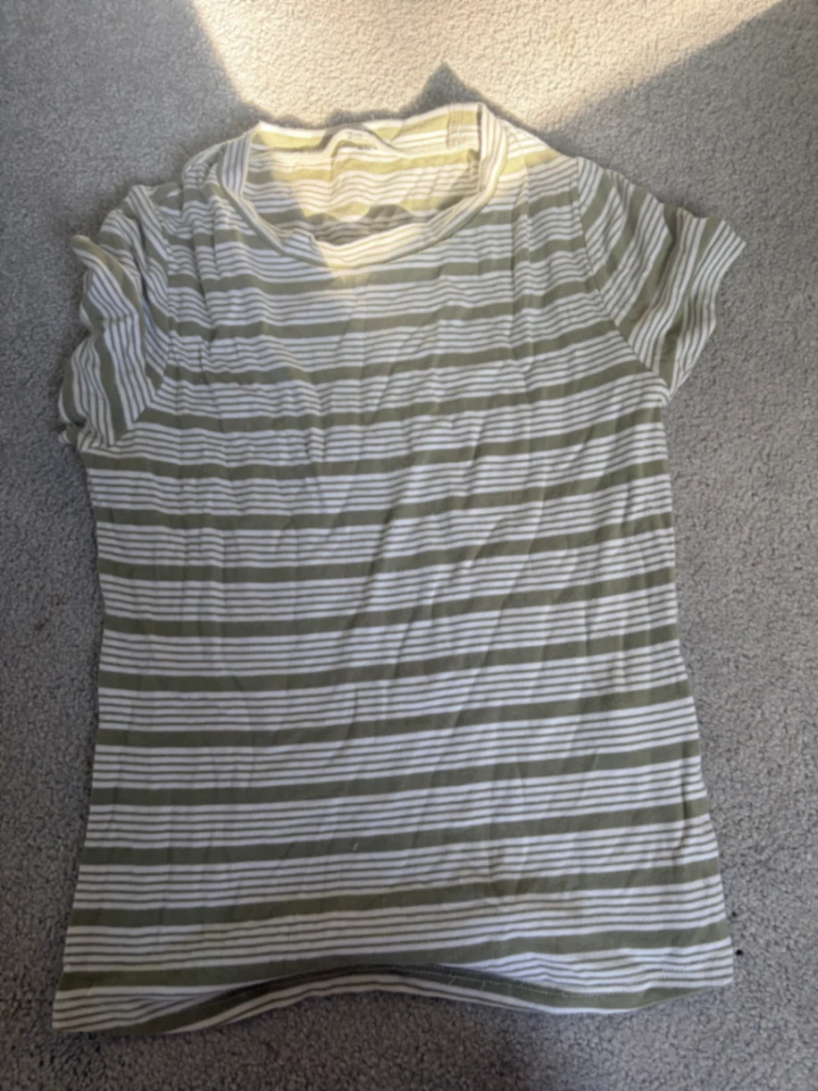 Kenichi Top in Stripe Sage Green Jersey