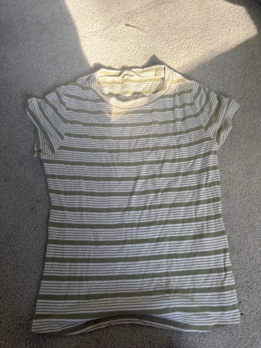 Kenichi Top in Stripe Sage Green Jersey