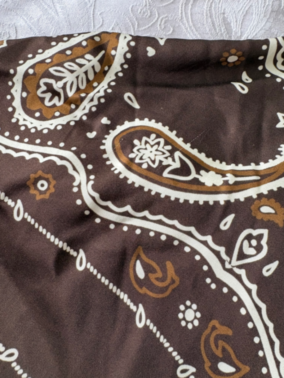 brown bandana patti dress Sienna long sleeve dress playash x marino brown bandana (PRE ORDER) L