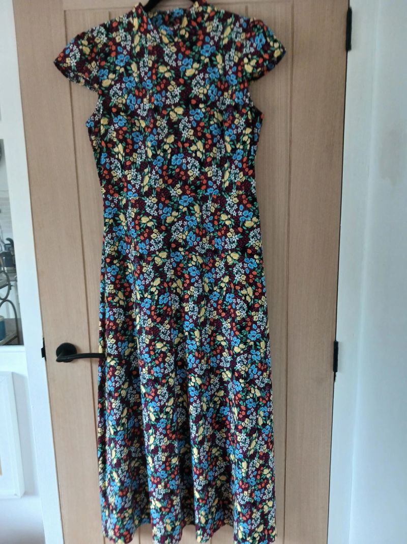 Blue Betsy High Neck Dress
