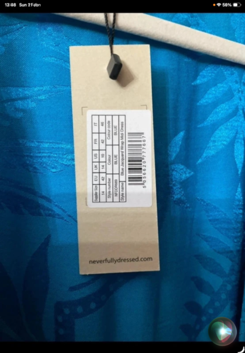 Vintage Unworn with Tags Blue Satin Wrap Midi Dress