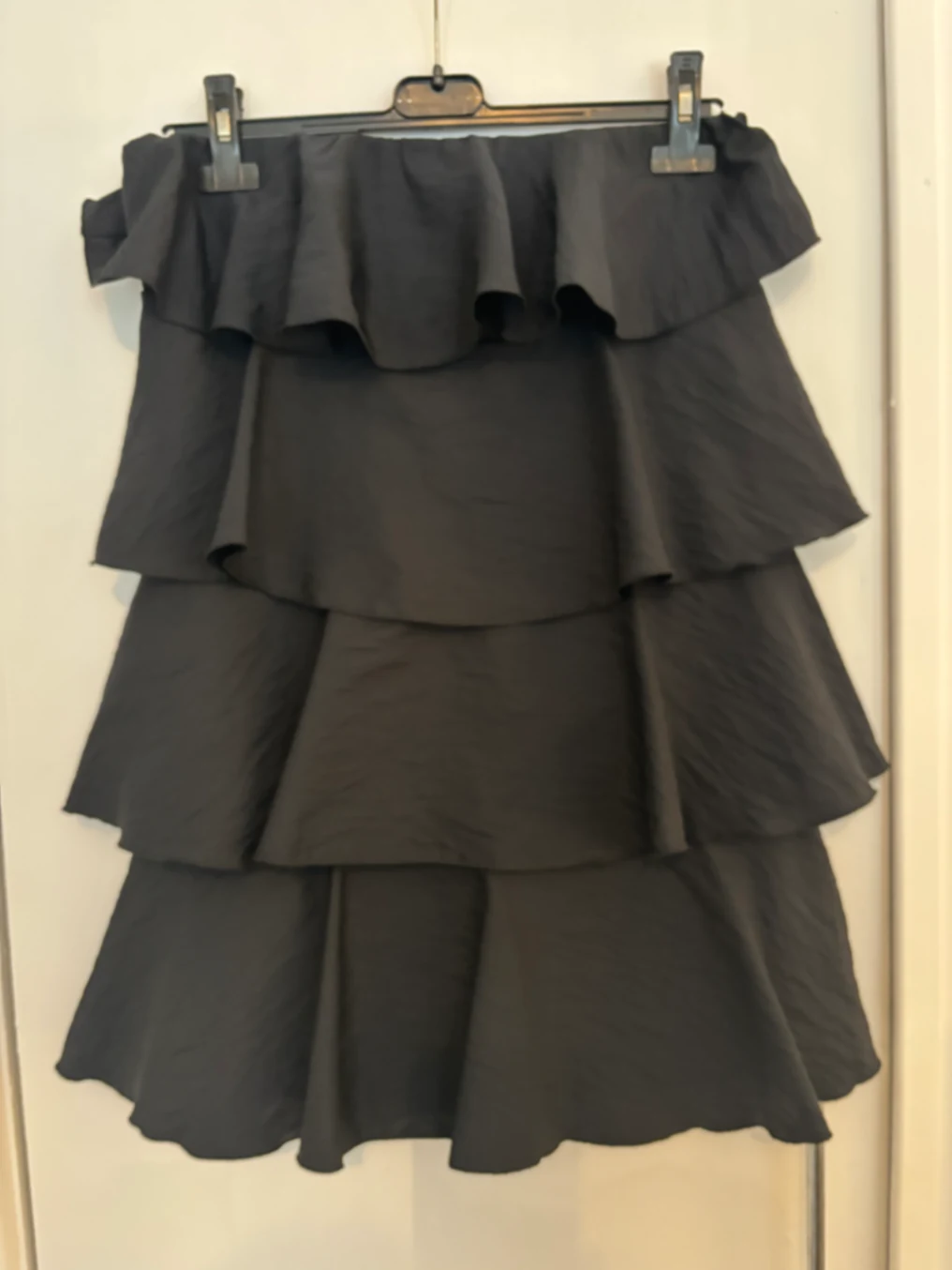 Black tiered mini dress 