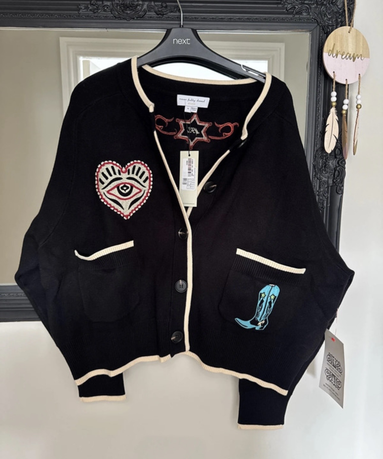Black Western Cheryl Cardigan