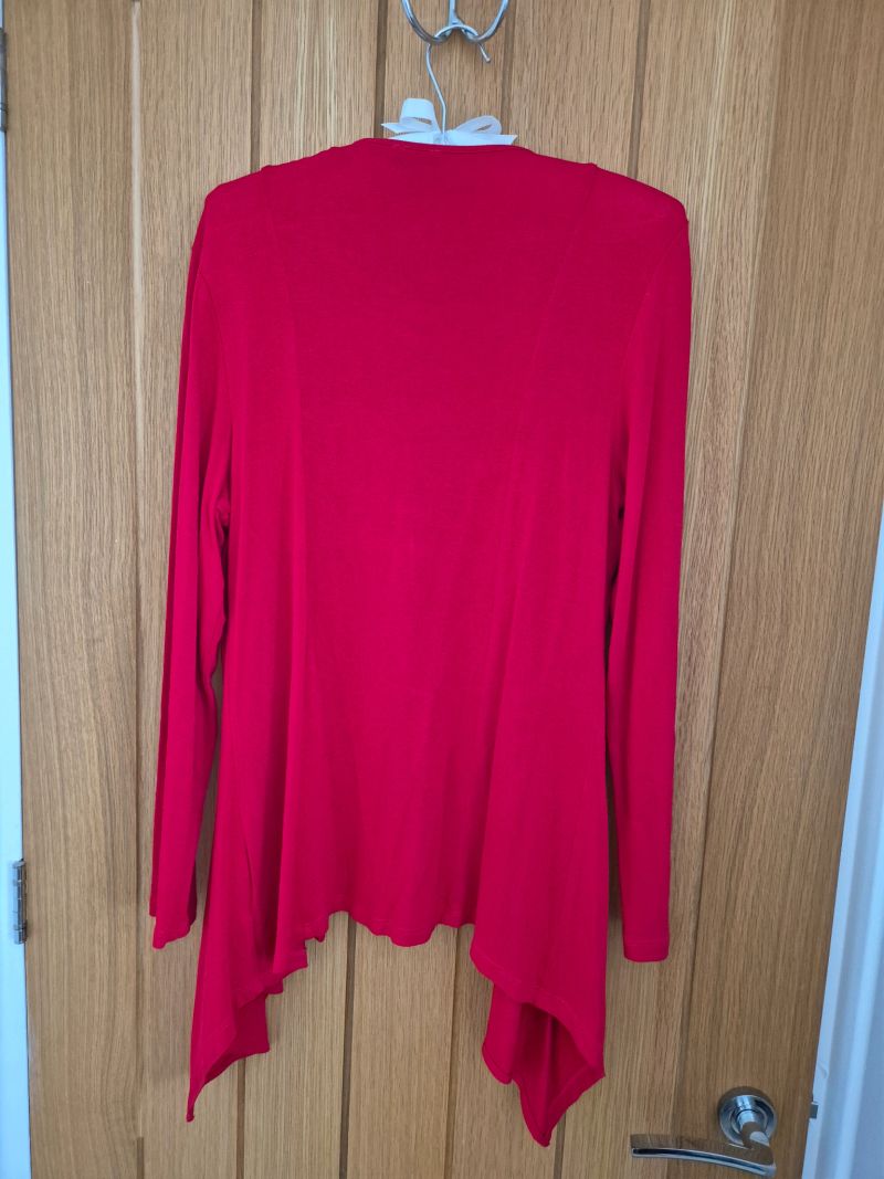 Kettlewell True Red Waterfall with Asymmetric Hem