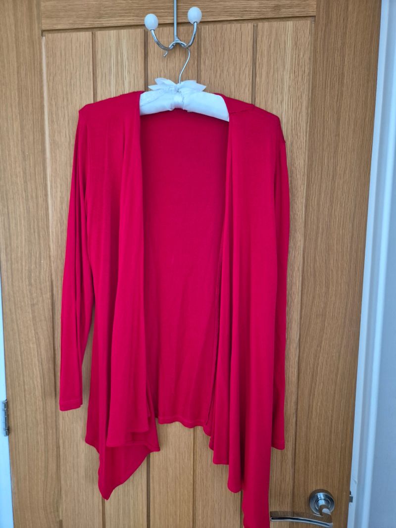 Kettlewell True Red Waterfall with Asymmetric Hem