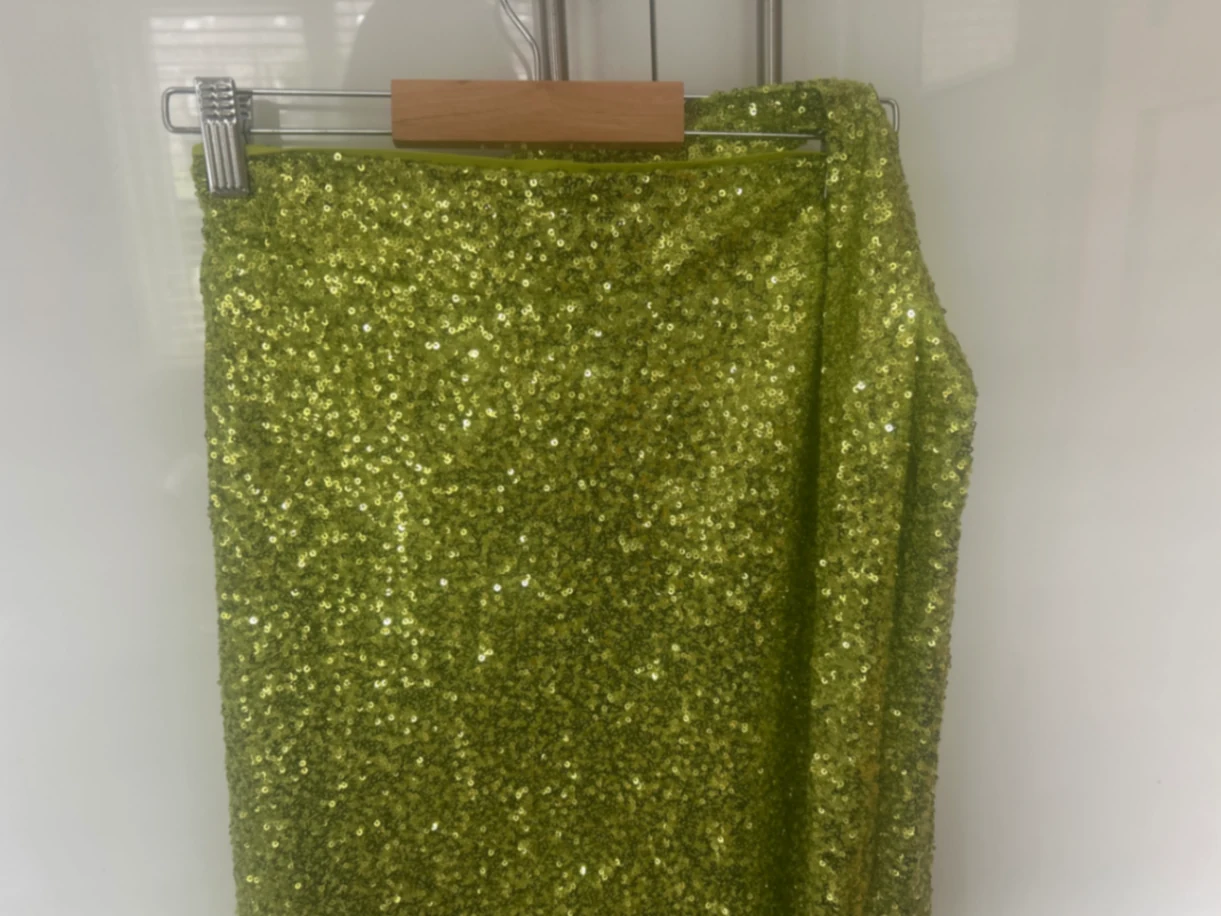 Lime Sequin Jaspre Skirt