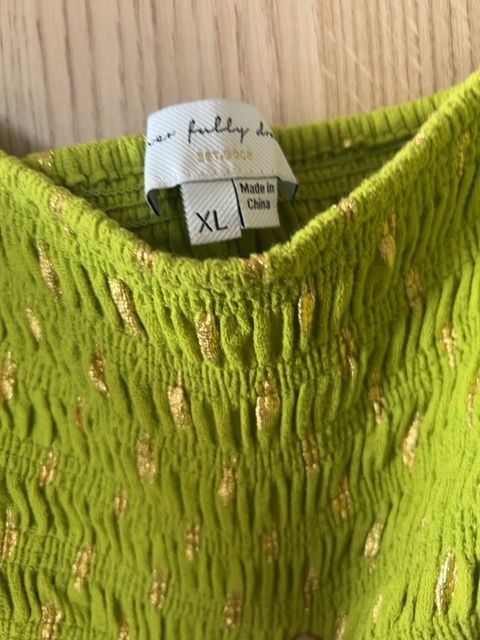 Olive And gold fleck Jo Jo dress 