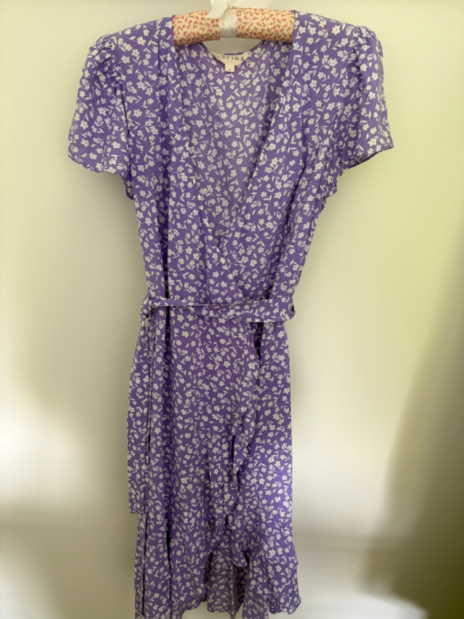 Chelsea Wrap Dress | Daisy Flower Lilac
