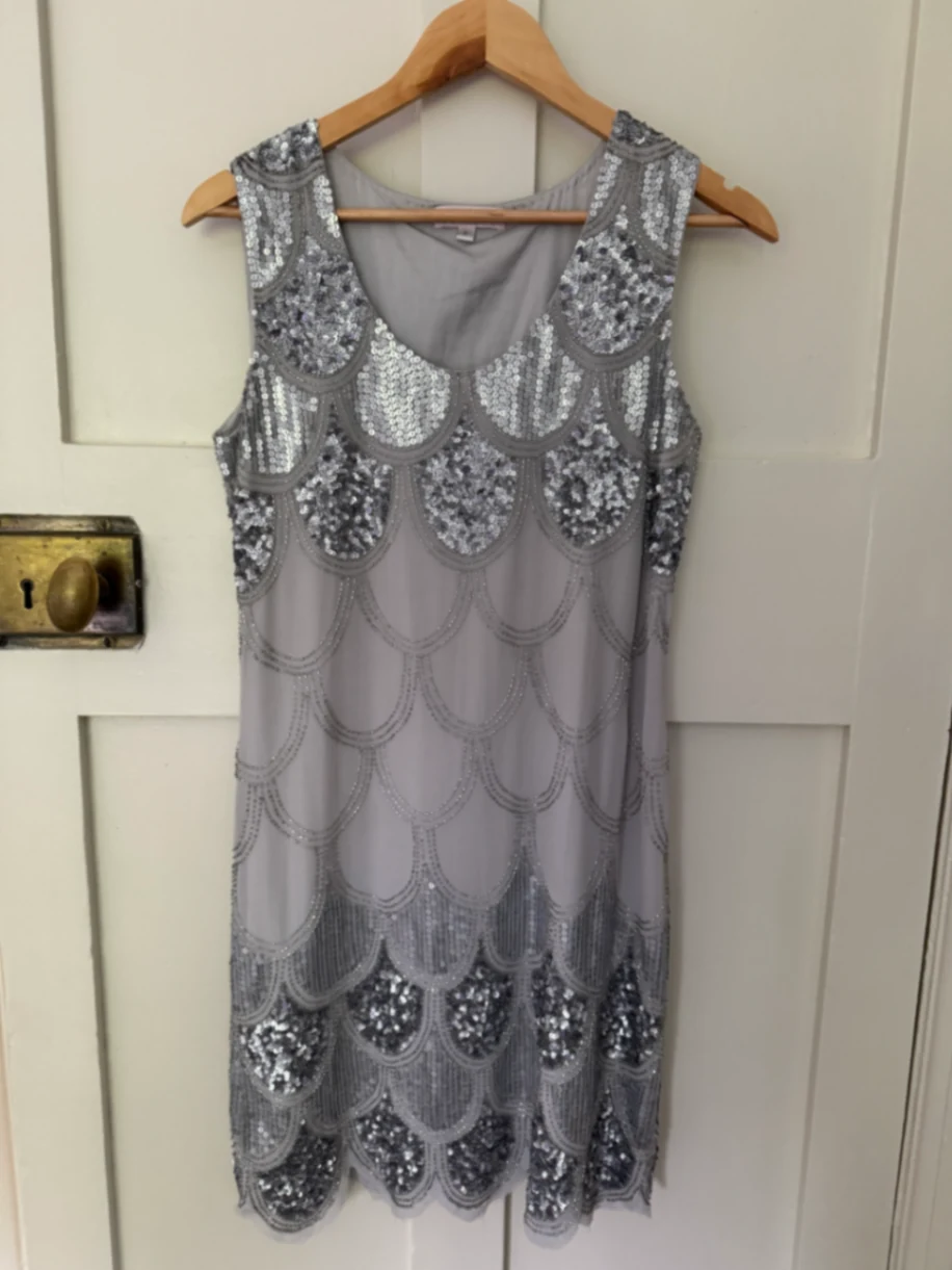 Moondance Dress Silver by Lotus London