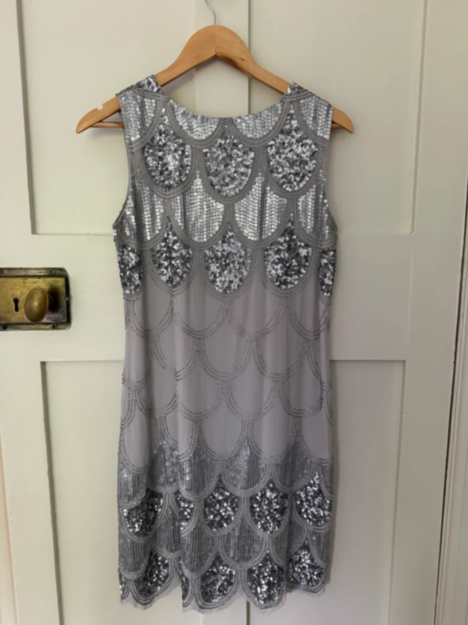 Moondance Dress Silver by Lotus London