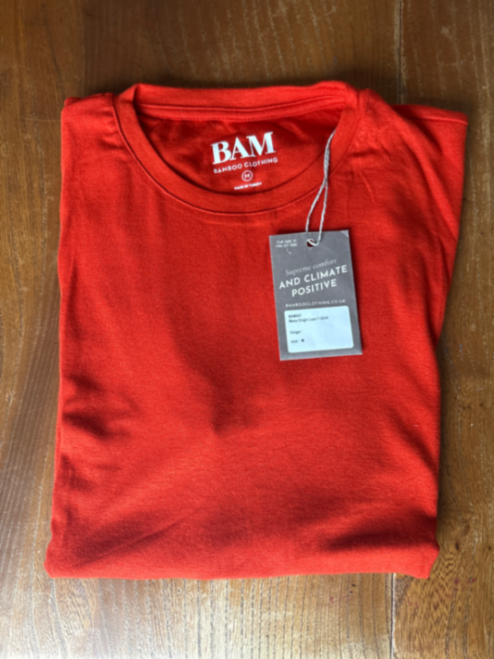 Men's Origin Luxe T-Shirt Medium Never Worn with original Tag, Ginger Colour