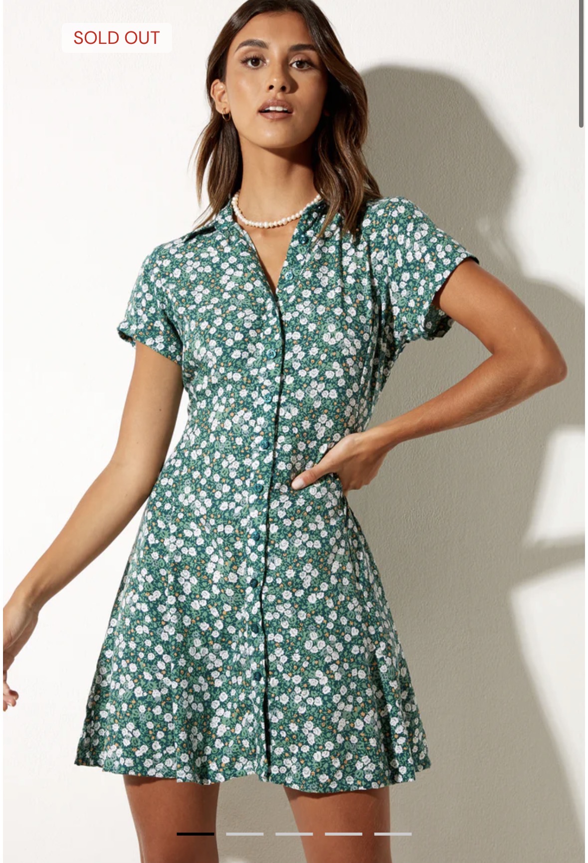 Holma Mini Dress In Floral Field Green