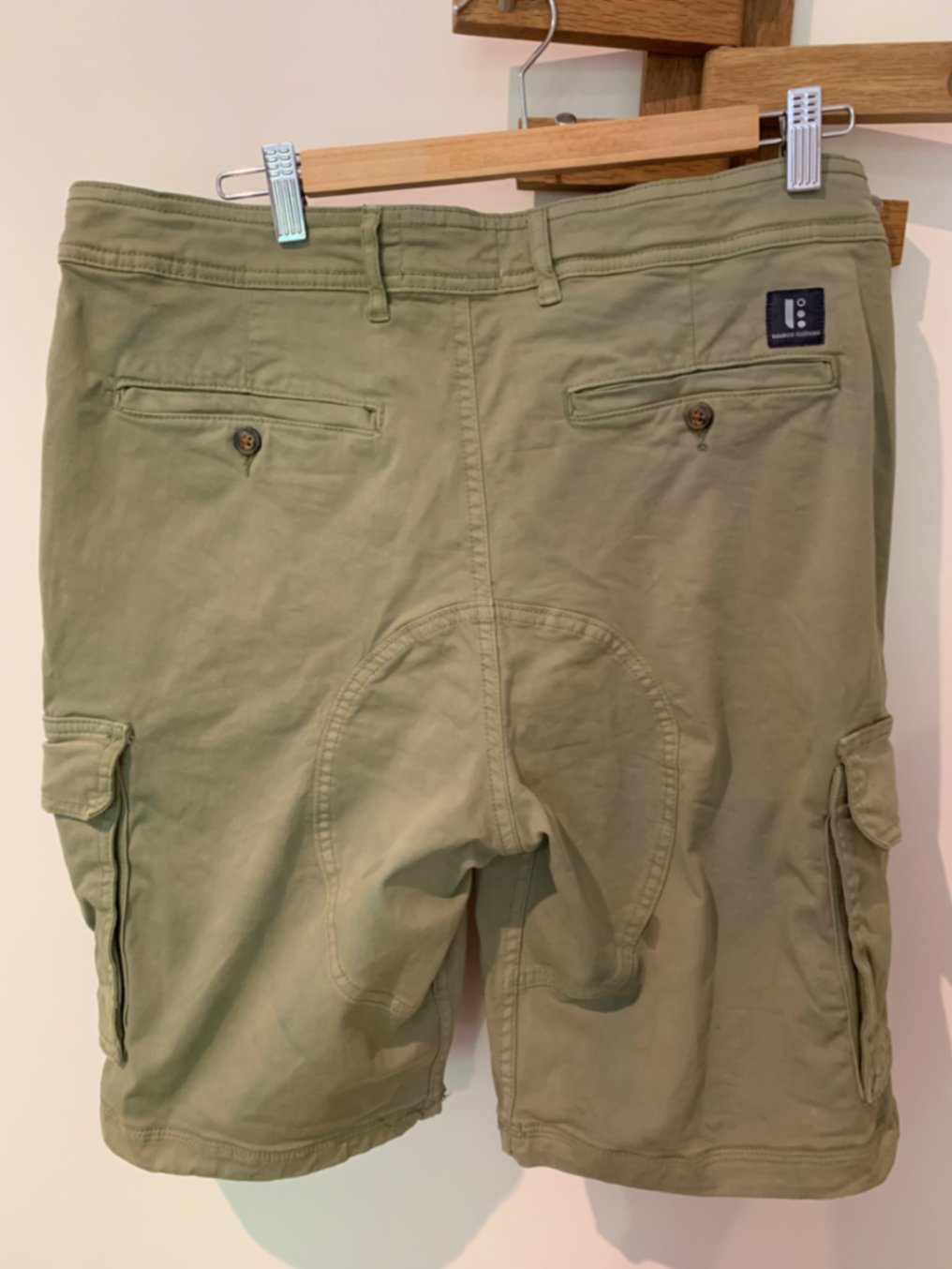 Mens Khaki Cargo Shorts Size 34