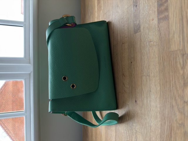 Daisy Seagreen bag, flap & brooch GH