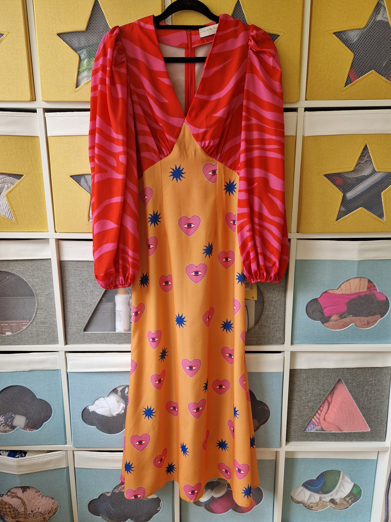 Lucy Print Clash Midi Dress - PRE LOVED