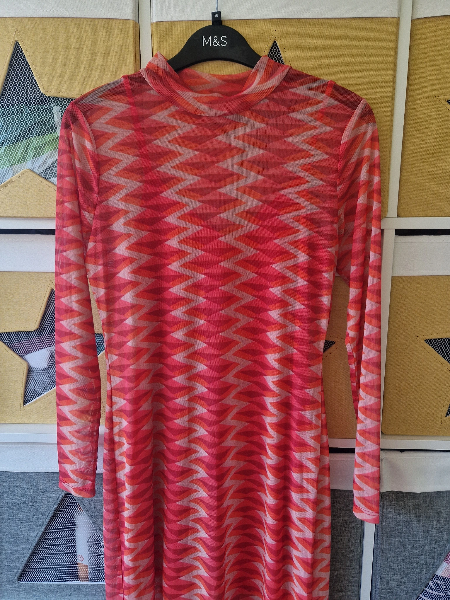 Diamond Mesh Maxi Dress - PRE LOVED