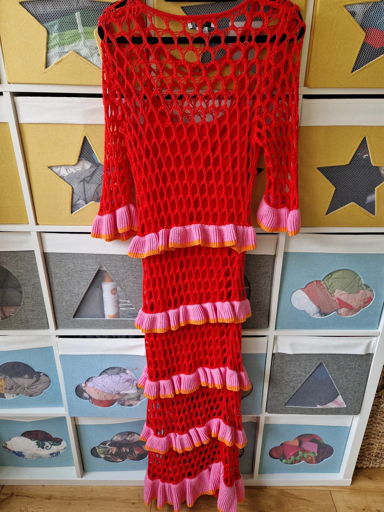 Red Crochet Valentina Dress Red Crochet Valentina Dress