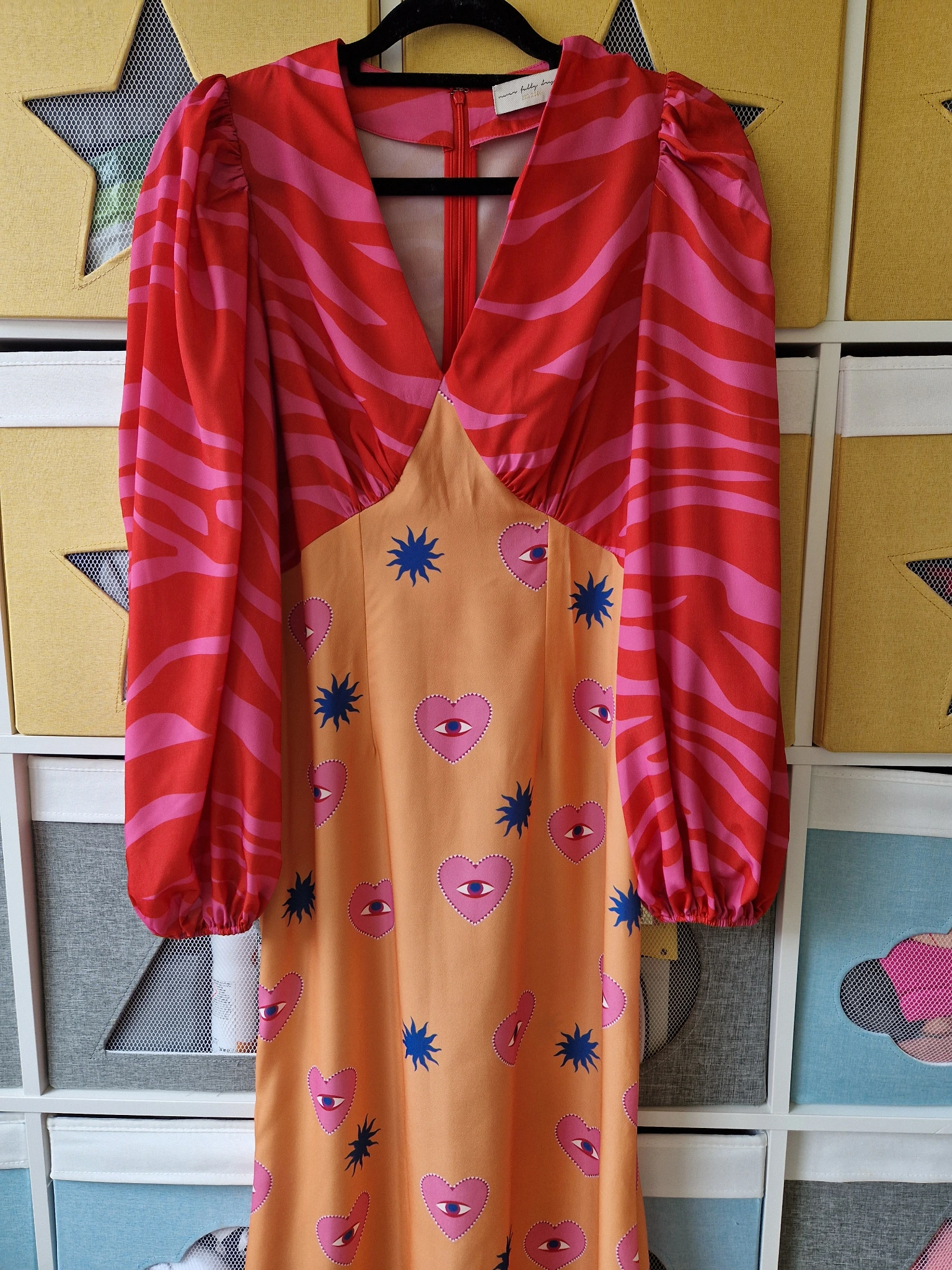 Lucy Print Clash Midi Dress - PRE LOVED
