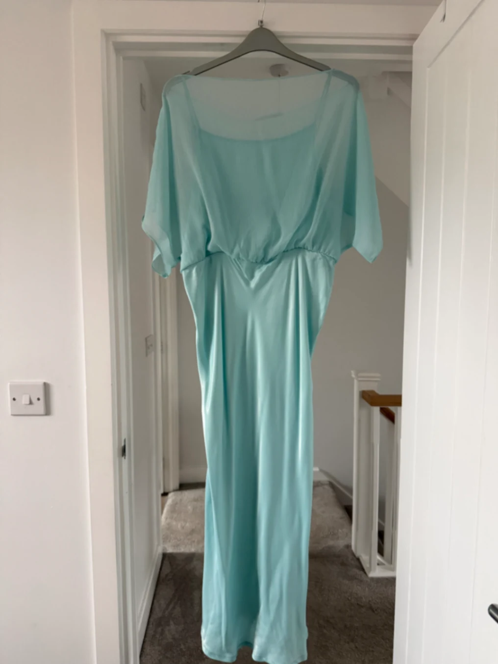 white christmas dresses Tilly Tiered Maxi Dress in Pale Blue – Elliatt