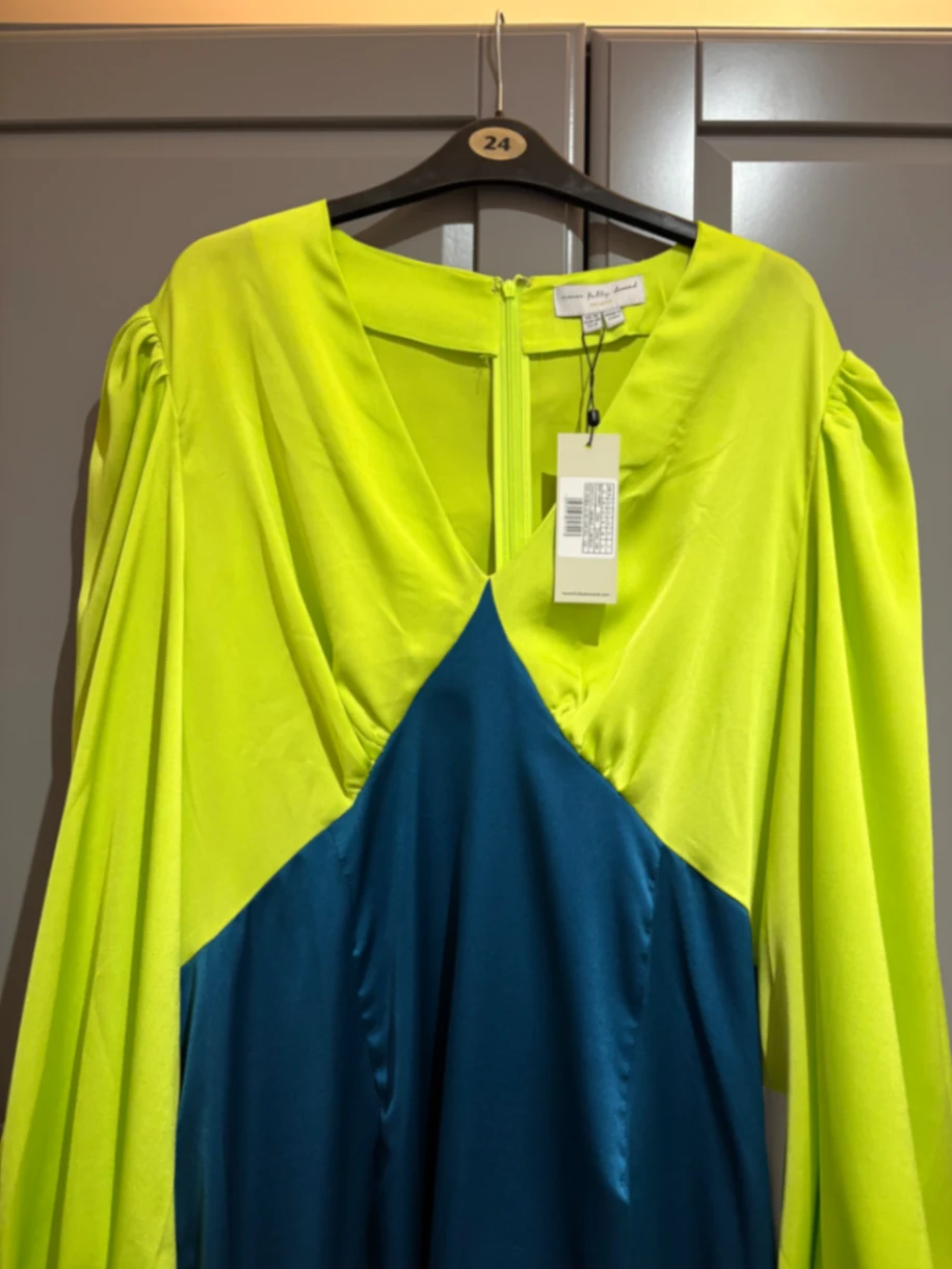 Lime and Blue Louella Dress - Curve