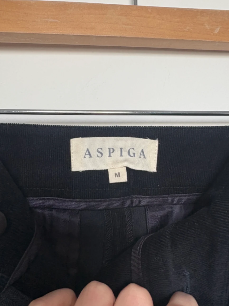 Black corduroy flare trousers