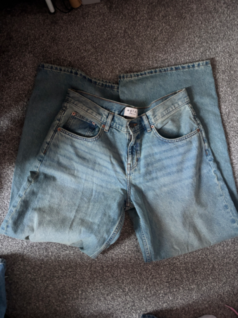 roomy extra wide low rise vintage blue green