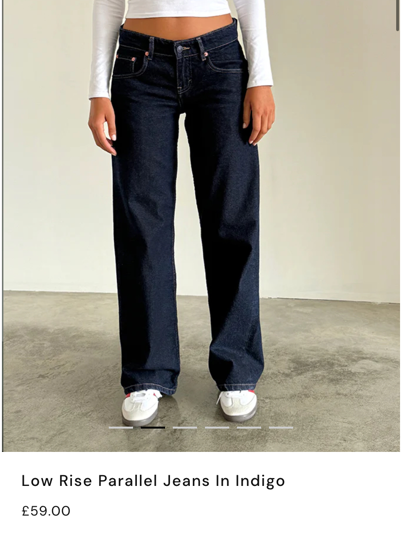 Indigo parallel jeans 